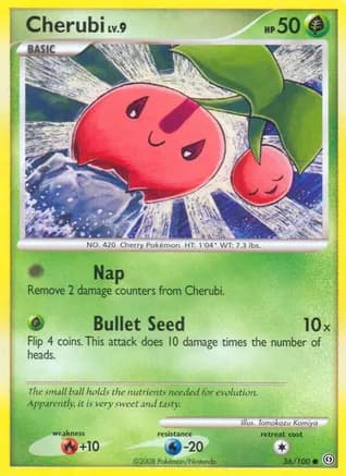 Cherubi — Stormfront Pokémon TCG card by Tomokazu Komiya