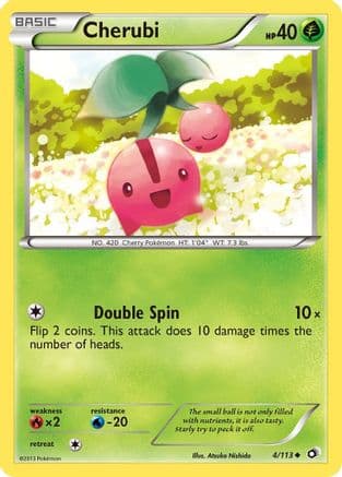 Cherubi — Legendary Treasures Pokémon TCG card by Atsuko Nishida