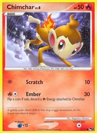 Chimchar — POP Series 8 Pokémon TCG card by Kouki Saitou