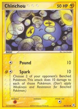 Chinchou - 56/101 — EX Hidden Legends Pokémon TCG card by Aya Kusube