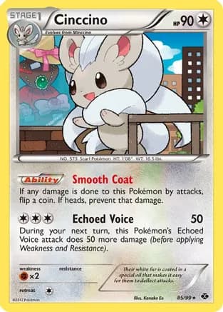 Cinccino — Next Destinies Pokémon TCG card by Kanako Eo
