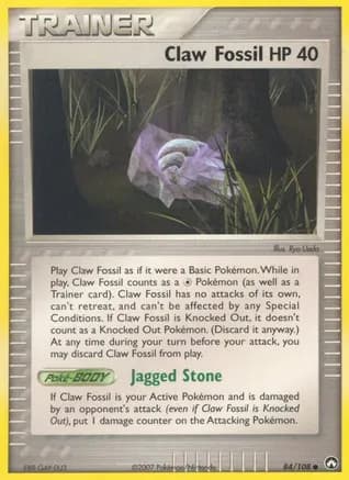 Claw Fossil — EX Power Keepers Pokémon TCG card by Ryo Ueda