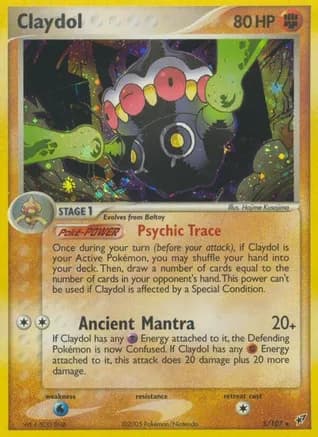 Claydol — EX Deoxys Pokémon TCG card by Hajime Kusajima