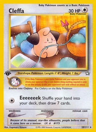 Cleffa — Neo Genesis Pokémon TCG card by Kagemaru Himeno
