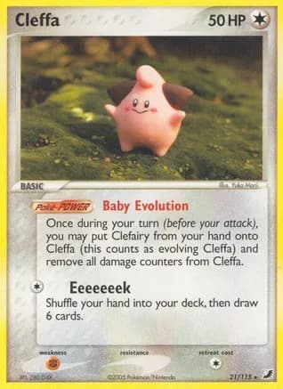 Cleffa — EX Unseen Forces Pokémon TCG card by Yuka Morii