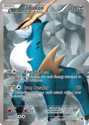 Cobalion (100 Full Art) — Noble Victories Pokémon TCG card by Shin Graphics