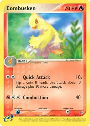 Combusken — Dragon Pokémon TCG card by Midori Harada