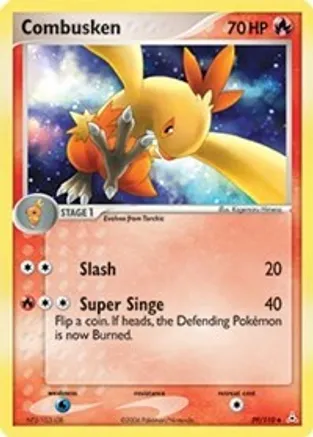 Combusken — EX Holon Phantoms Pokémon TCG card by Kagemaru Himeno