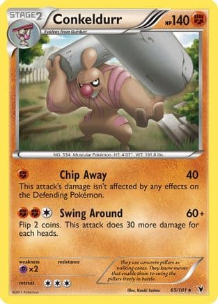 Conkeldurr (65) — Noble Victories Pokémon TCG card by Kouki Saito