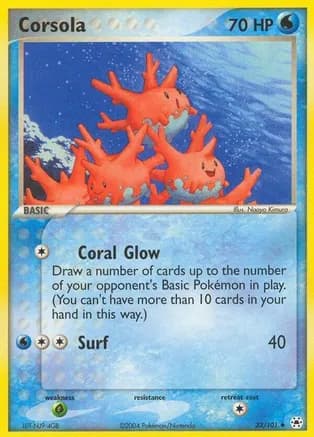 Corsola — EX Hidden Legends Pokémon TCG card by Naoyo Kimura