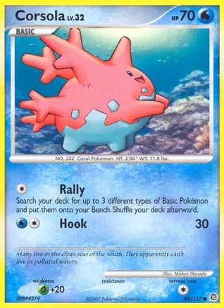 Corsola — Secret Wonders Pokémon TCG card by Midori Harada