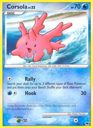 Corsola — POP Series 7 Pokémon TCG card by Midori Harada