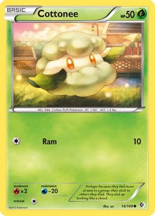 Cottonee — Boundaries Crossed Pokémon TCG card by Kyoko Umemoto