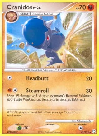 Cranidos — Mysterious Treasures Pokémon TCG card by Mitsuhiro Arita