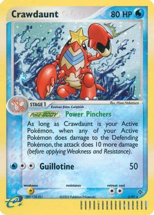 Crawdaunt - 3/97 — Dragon Pokémon TCG card by Hisao Nakamura