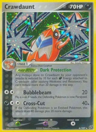 Crawdaunt — EX Deoxys Pokémon TCG card by Tomoko Wakai