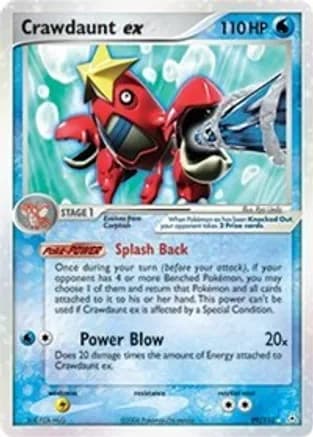 Crawdaunt ex — EX Holon Phantoms Pokémon TCG card by Ryo Ueda