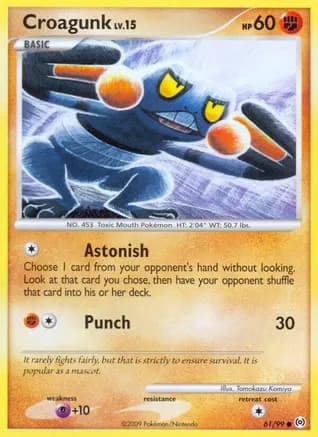 Croagunk — Arceus Pokémon TCG card by Tomokazu Komiya