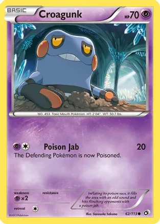 Croagunk — Legendary Treasures Pokémon TCG card by Sanosuke Sakuma