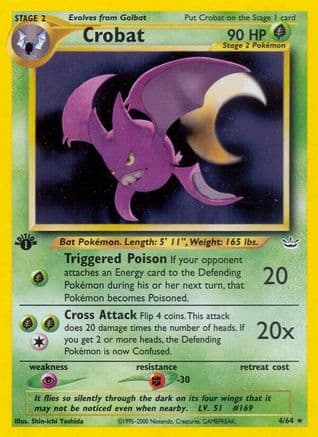 Crobat — Neo Revelation Pokémon TCG card by Shin-ichi Yoshida