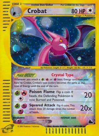 Crobat (147) — Skyridge Pokémon TCG card by Atsuko Nishida