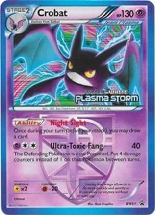 Crobat - BW51 (Team Plasma) (Prerelease) — Black and White Promos Pokémon TCG card by Neeh. Scan Graphics