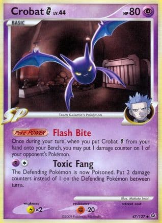 Crobat G — Platinum Pokémon TCG card by Makoto Imai