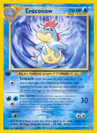 Croconaw (31) — Neo Genesis