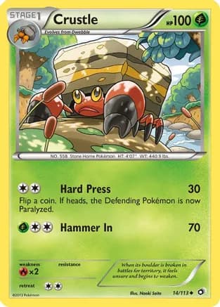 Crustle — Legendary Treasures Pokémon TCG card by Naoki Saito