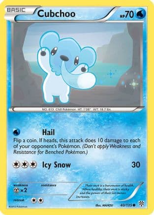 Cubchoo — Plasma Storm Pokémon TCG card by MAHOU