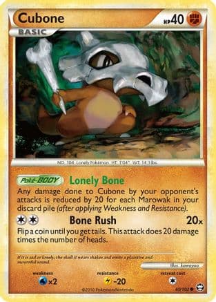 Cubone — Triumphant Pokémon TCG card by Atsuko Nishida