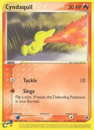 Cyndaquil — Sandstorm Pokémon TCG card by Ken Ikuji