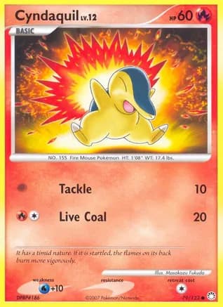 Cyndaquil — Mysterious Treasures Pokémon TCG card by Masakazu Fukuda