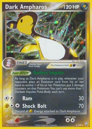 Dark Ampharos — EX Team Rocket Returns Pokémon TCG card by Emi Miwa