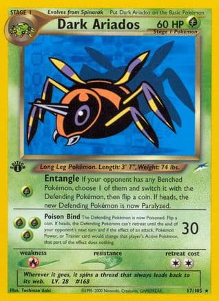 Dark Ariados — Neo Destiny Pokémon TCG card by Toshinao Aoki