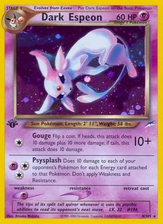 Dark Espeon — Neo Destiny Pokémon TCG card by Atsuko Nishida