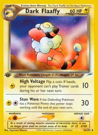 Dark Flaaffy — Neo Destiny Pokémon TCG card by Kagemaru Himeno