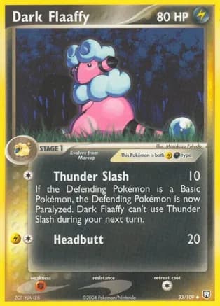 Dark Flaaffy — EX Team Rocket Returns Pokémon TCG card by Masakazu Fukuda