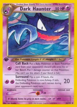 Dark Haunter — Neo Destiny Pokémon TCG card by Aya Kusube