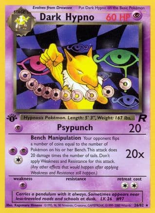 Dark Hypno (26) — Team Rocket Pokémon TCG card by Kagemaru Himeno