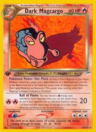Dark Magcargo — Neo Destiny Pokémon TCG card by Toshinao Aoki