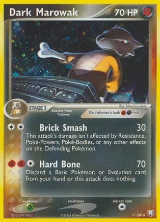 Dark Marowak — EX Team Rocket Returns Pokémon TCG card by Mitsuhiro Arita