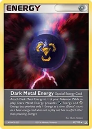 Dark Metal Energy — EX Holon Phantoms Pokémon TCG card by Takumi Akabane