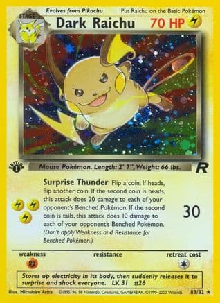 Dark Raichu — Pokémon TCG card