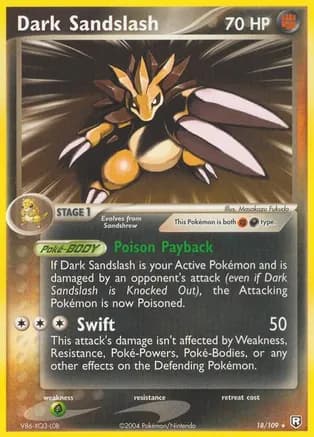 Dark Sandslash — EX Team Rocket Returns Pokémon TCG card by Masakazu Fukuda