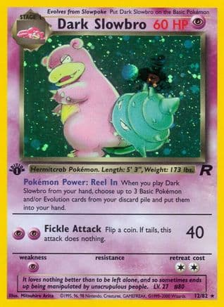 Dark Slowbro (12) — Team Rocket Pokémon TCG card by Mitsuhiro Arita