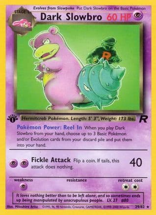Dark Slowbro (29) — Team Rocket Pokémon TCG card by Mitsuhiro Arita