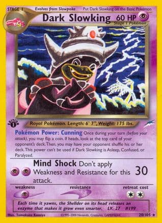 Dark Slowking — Neo Destiny Pokémon TCG card by Tomokazu Komiya