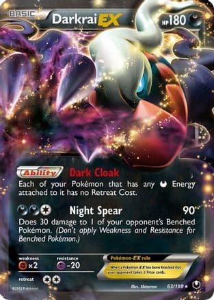 Darkrai EX — Dark Explorers Pokémon TCG card by Shizurow