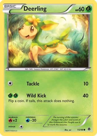 Deerling — Emerging Powers Pokémon TCG card by Shibuzoh.